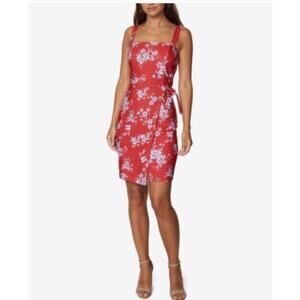 Betsey Johnson Red Floral Tie-Waist Dress - Size 6P
